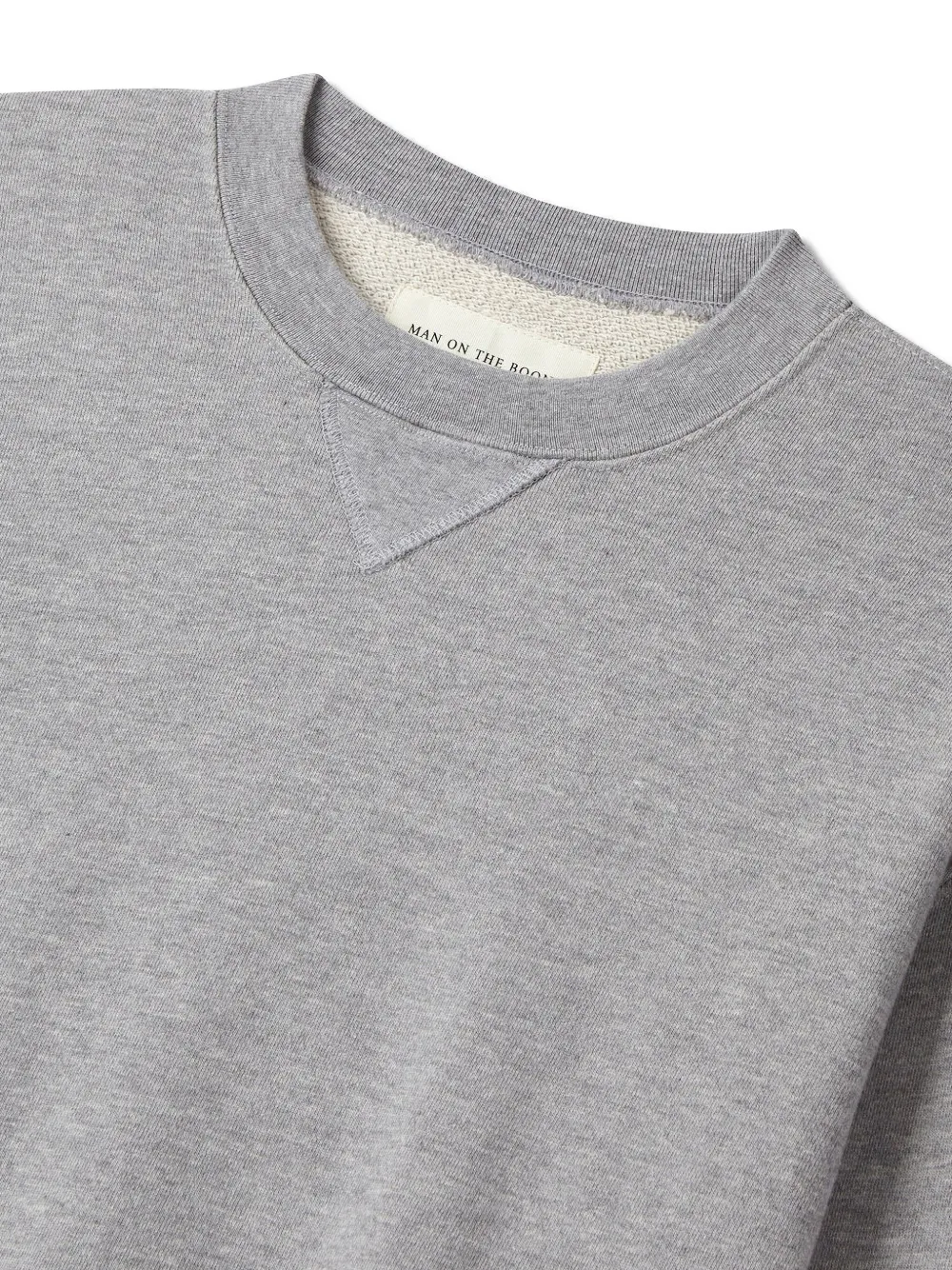 Man On The Boon. Sweater met ronde hals Grijs