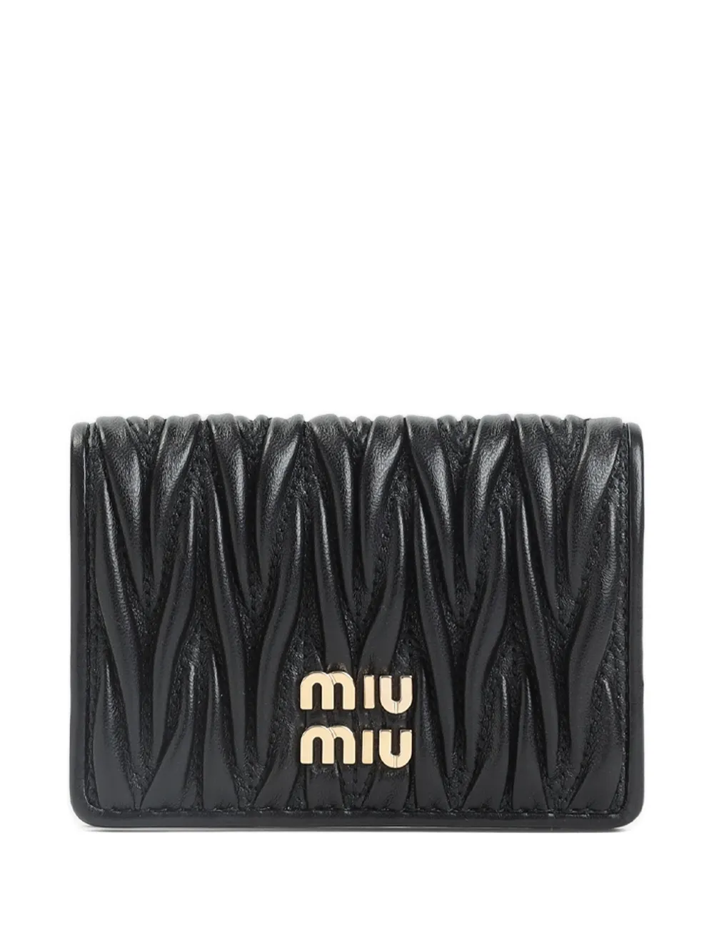Miu Miu matelassé leather wallet | Black | Image 1