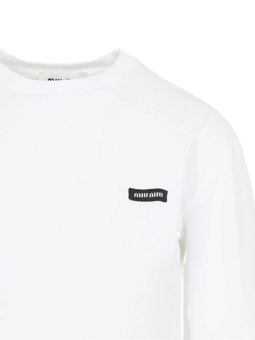 Miu Drie T-shirts met geborduurd logo Wit