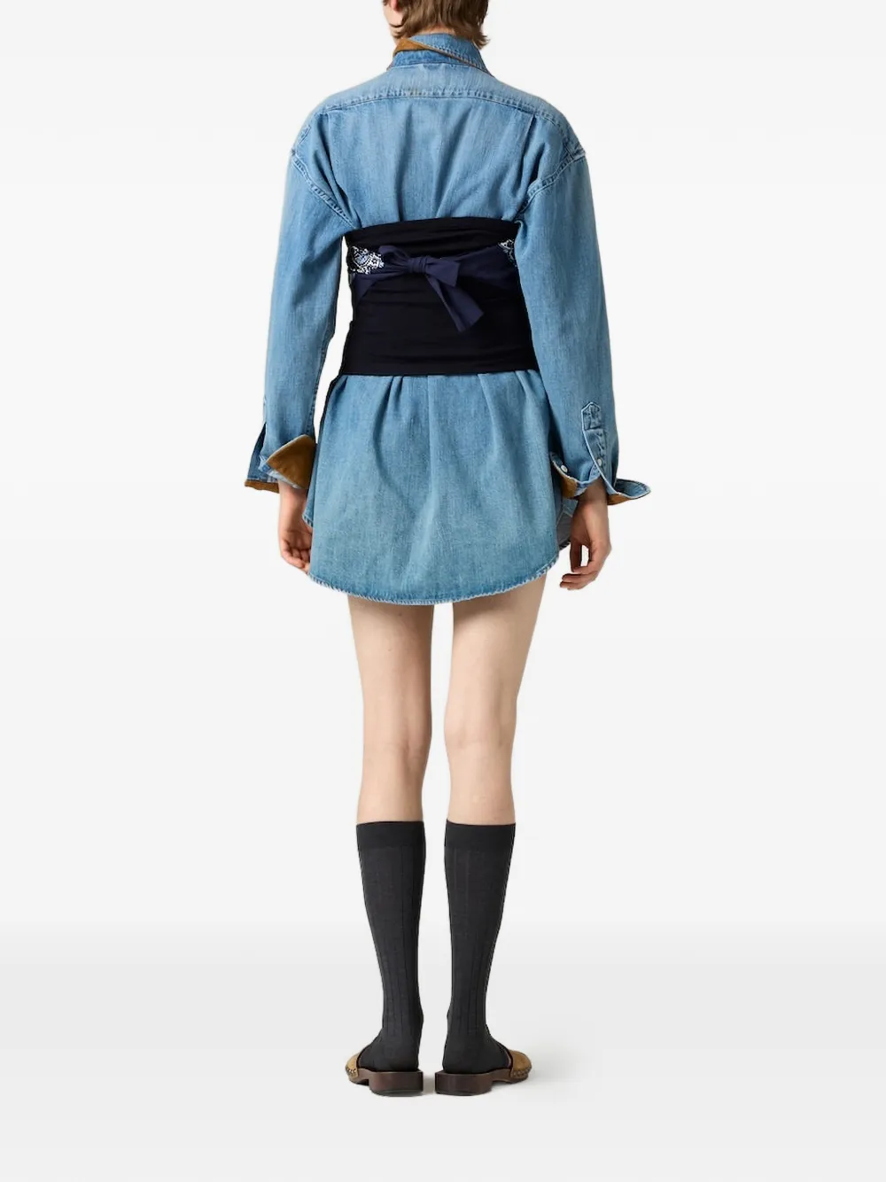Miu Blouse met logopatch Blauw