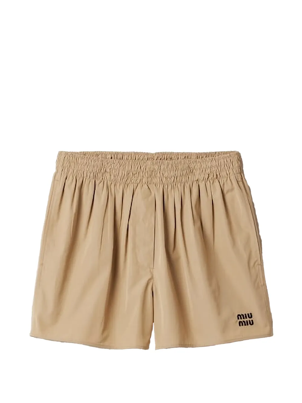 Miu Katoenen shorts Beige