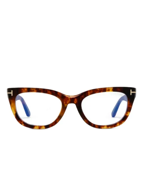 TOM FORD tortoiseshell-pattern cat-eye frame glasses