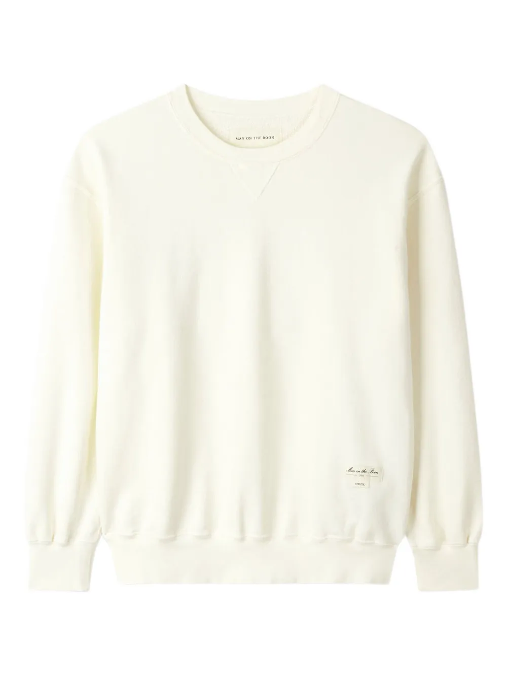 Man On The Boon. sweat à col v | blanc | Image 1