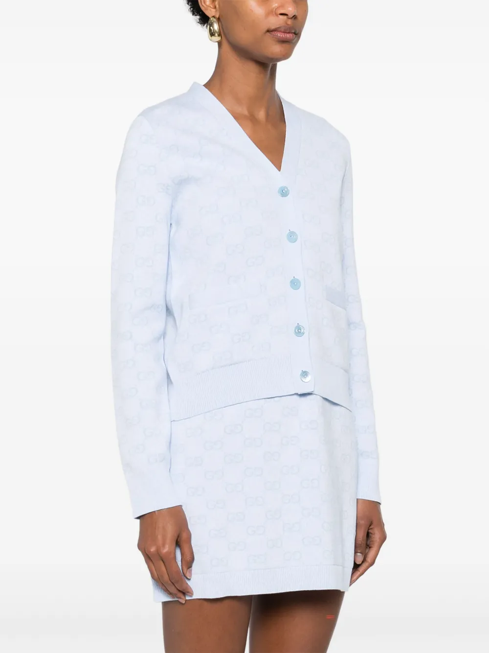 Gucci Vest met GG-jacquard Blauw