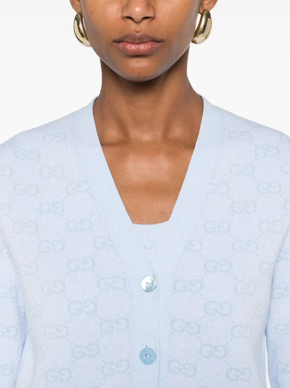 Gucci Vest met GG-jacquard Blauw