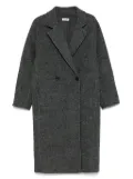 Soft Goat double-breasted coat - Grey