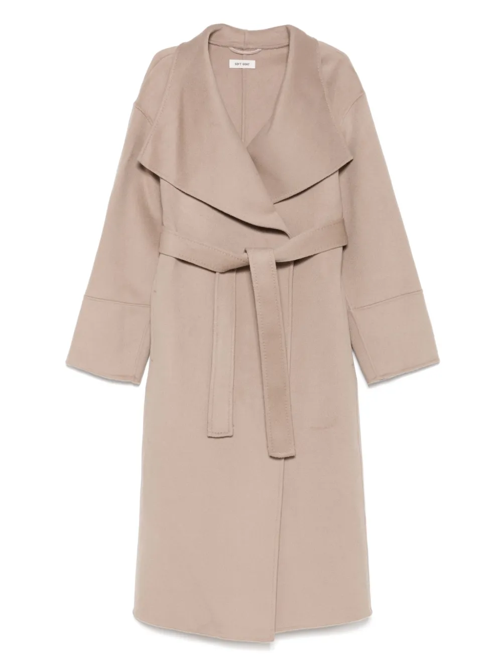 Soft Goat belted coat | Neutrals | Image 1