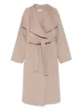 Soft Goat belted coat - Neutrals