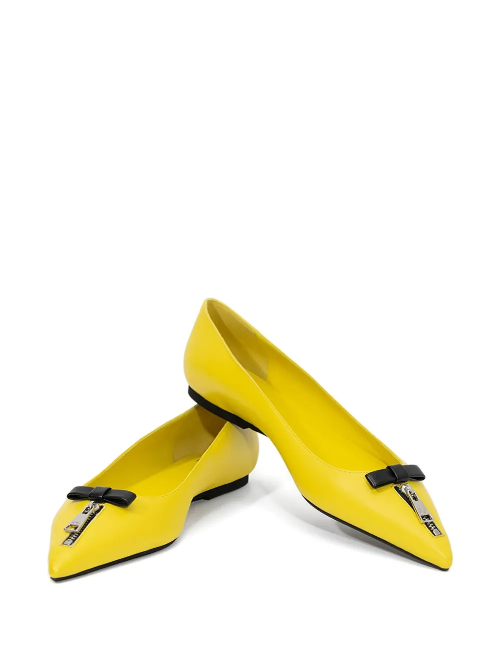 Nº21 Lakleren ballerina's met puntige neus - Geel