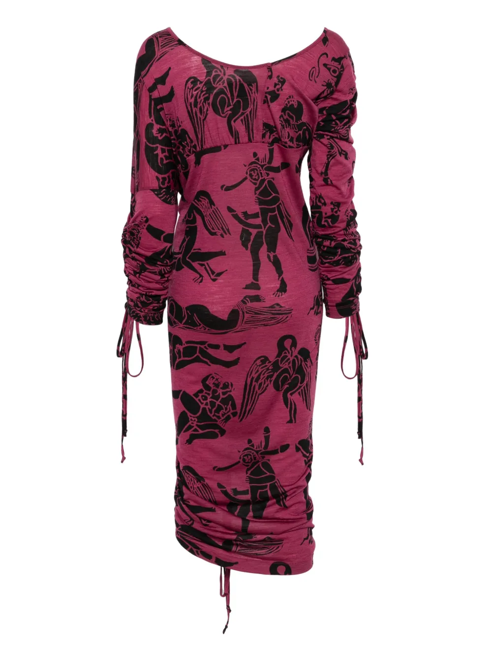 Vivienne Westwood Pre-Owned 2000s midi-jurk met grafische print - Rood