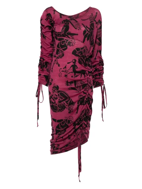 Vivienne Westwood Pre-Owned vestido midi con estampado gráfico 2000