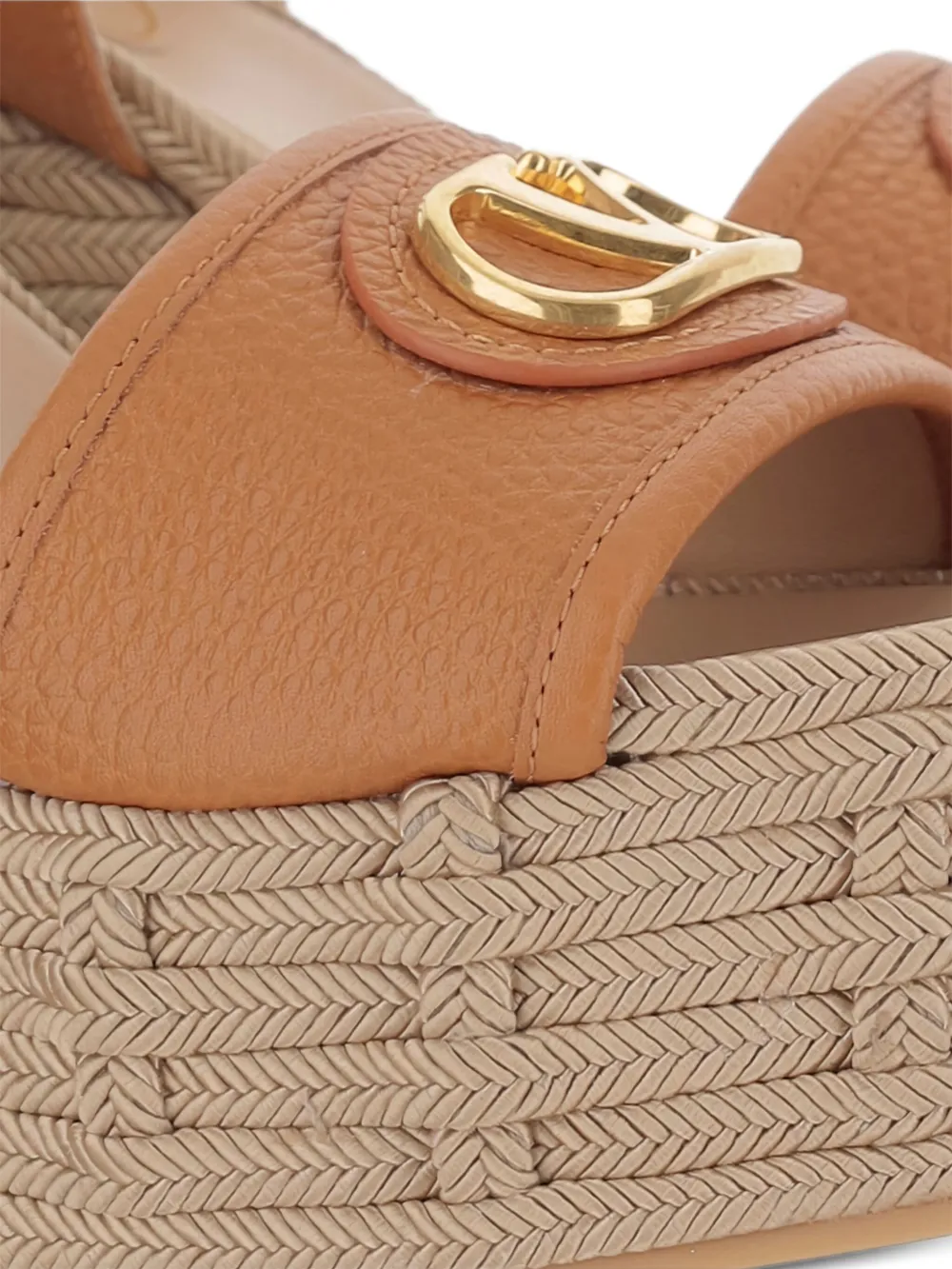 Valentino Garavani 120mm Vlogo-plaque espadrilles Brown