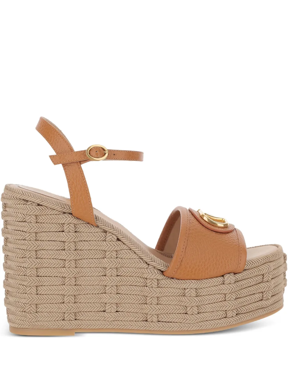 Valentino Garavani 120mm Vlogo-plaque espadrilles Bruin