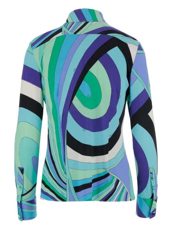 PUCCI Iride-print Shirt | Blue | FARFETCH