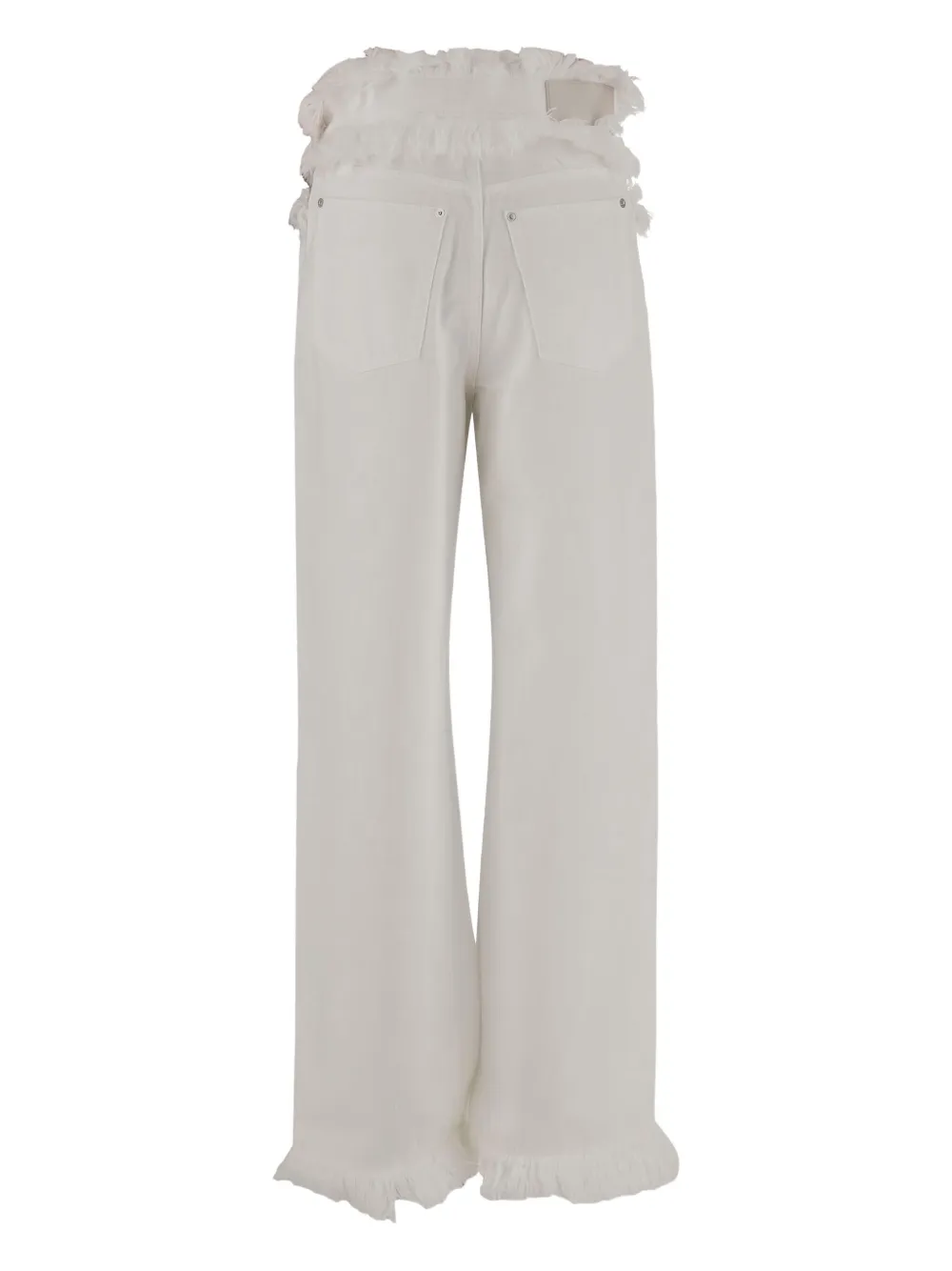 Ferragamo fringed jeans - Wit