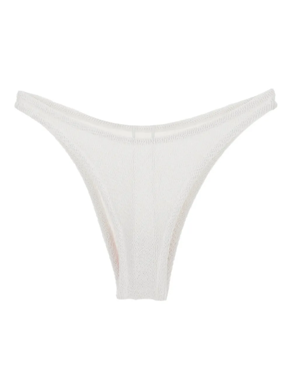 Mc2 Saint Barth Textured Bikini Bottoms In White