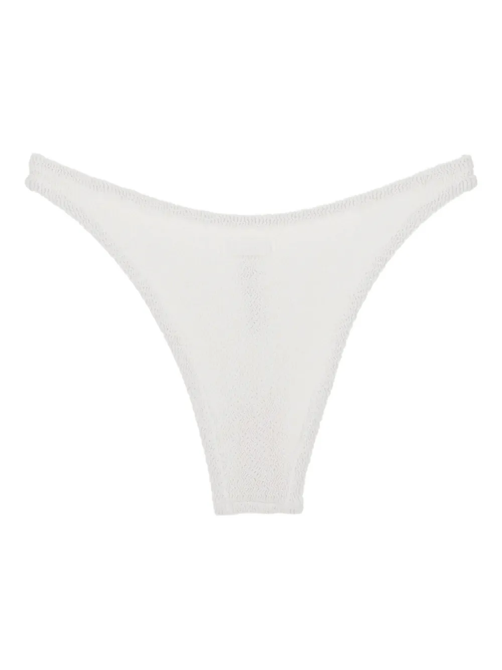 Mc2 Saint Barth Textured Bikini Bottoms In White