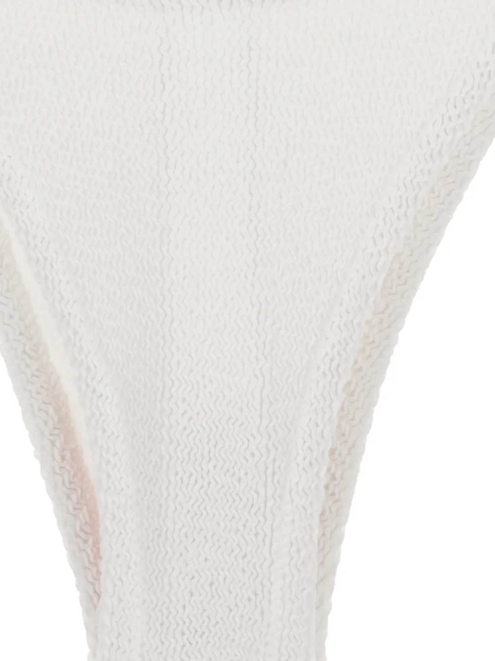 Mc2 Saint Barth Textured Bikini Bottoms In White