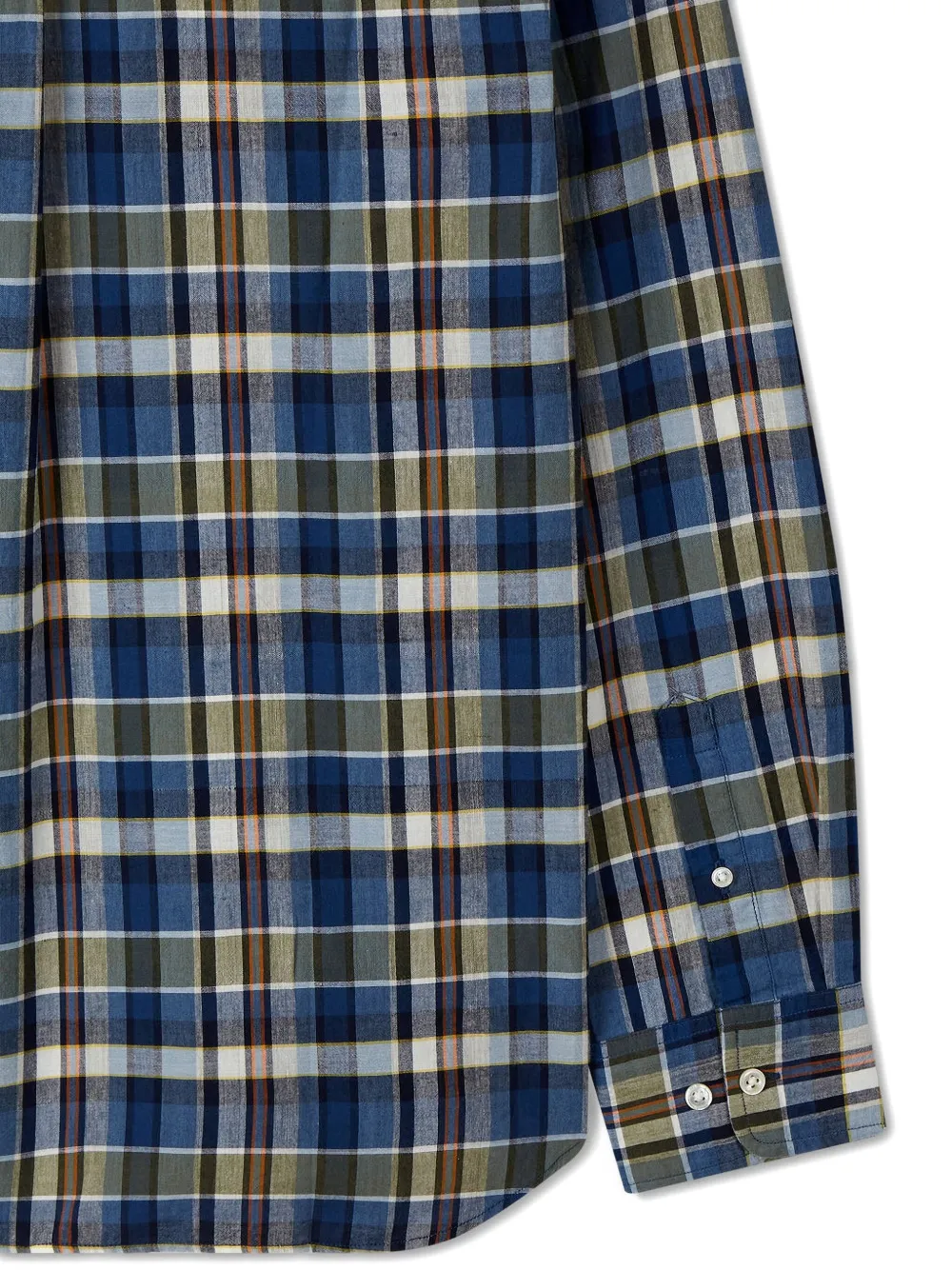 Man On The Boon. Geruit overhemd Blauw