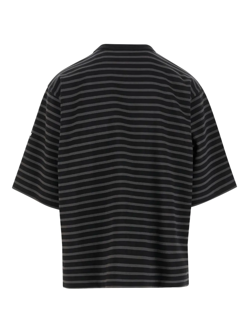 And Wander striped T-shirt - Zwart
