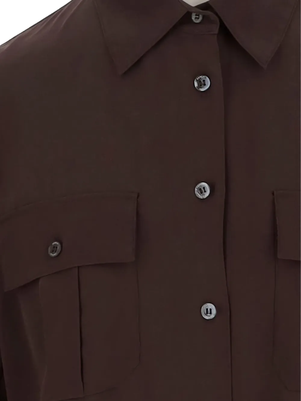 Shop Aspesi Silk Crepe-de-chine Shirt