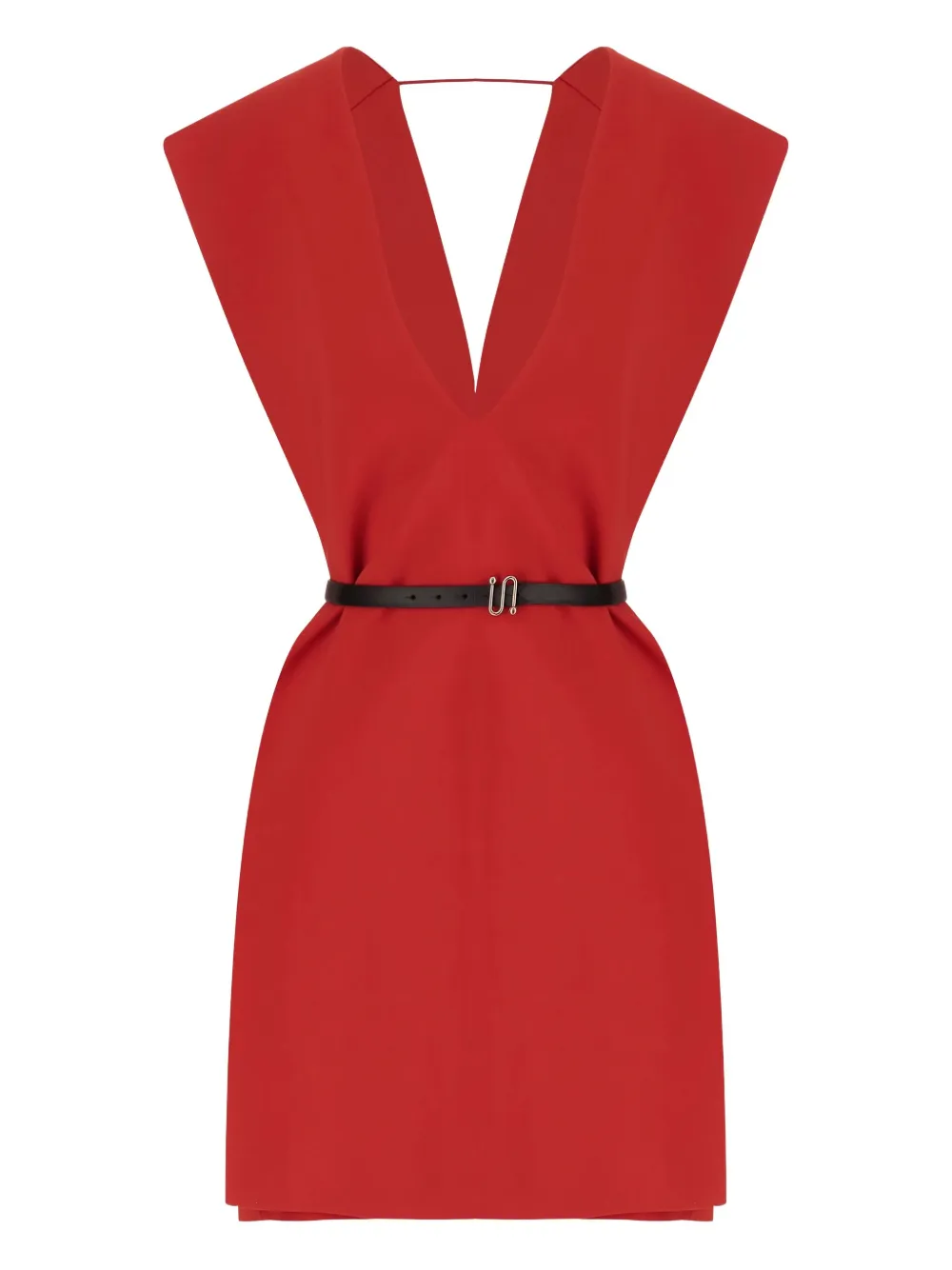 Sportmax Mini-jurk met V-hals Rood