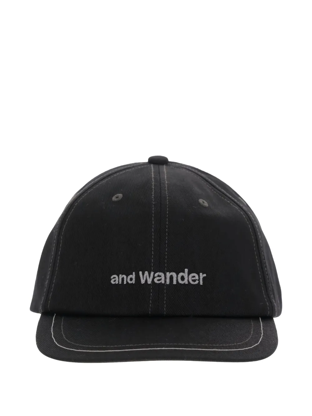 and Wander logo-embroidered cap - Nero