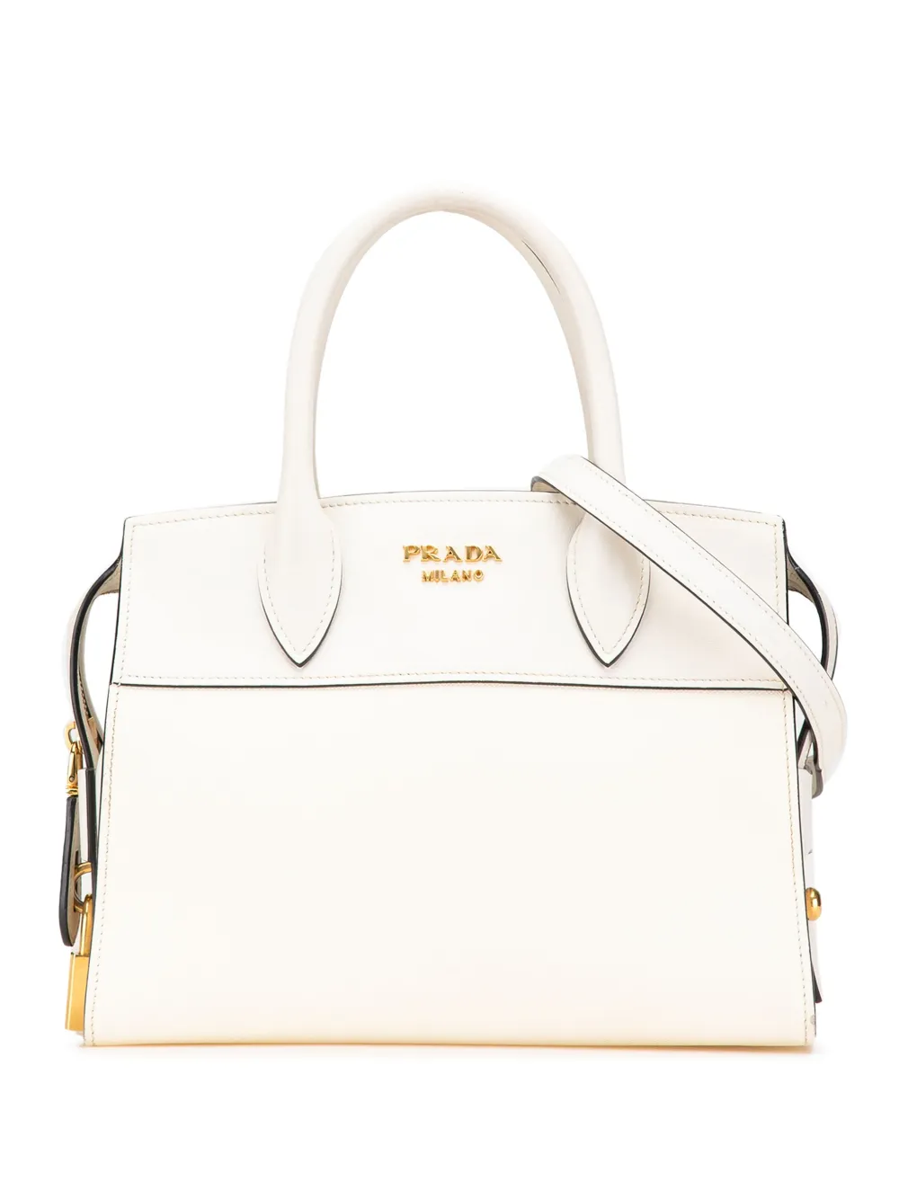 Pre-owned Prada 2010-2024 Saffiano And City Calf Esplanade Satchel