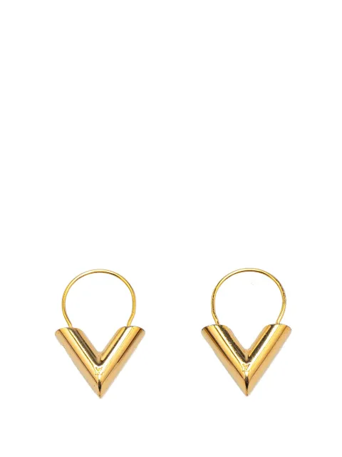 Louis Vuitton Pre-Owned 2020 Gold Plated Essential V Hoop Earrings costume earrings