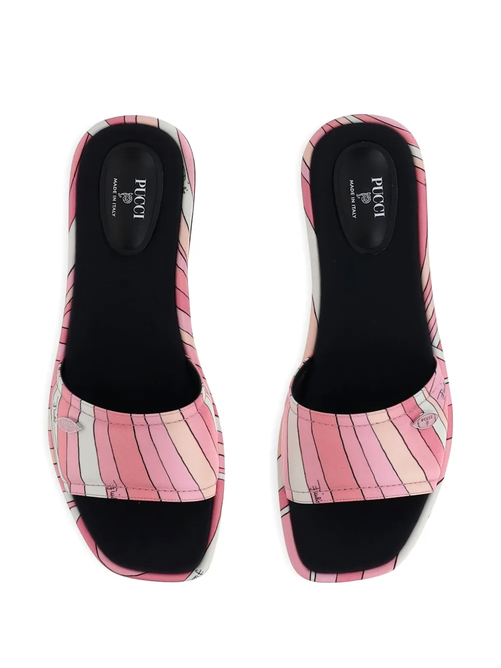 PUCCI silk slides Pink