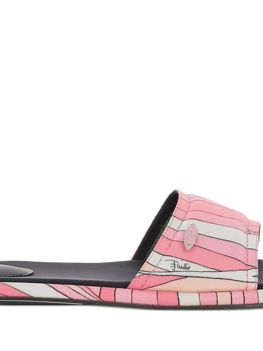 PUCCI silk slides Pink