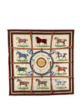 Hermès Pre-Owned 2020-2025 Couvertures et Tenues de Jour Silk Scarf 90 scarves - BROWN