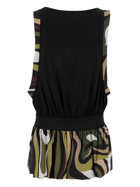 PUCCI vestido midi con estampado Marmo