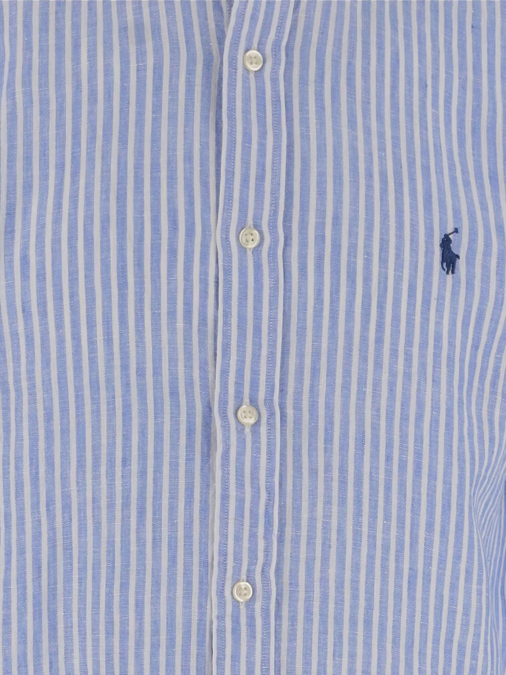 Polo Ralph Lauren Gestreept linnen overhemd 001 BLUE WHITE