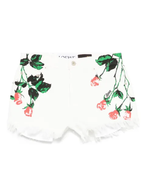 LOEWE shorts con estampado floral