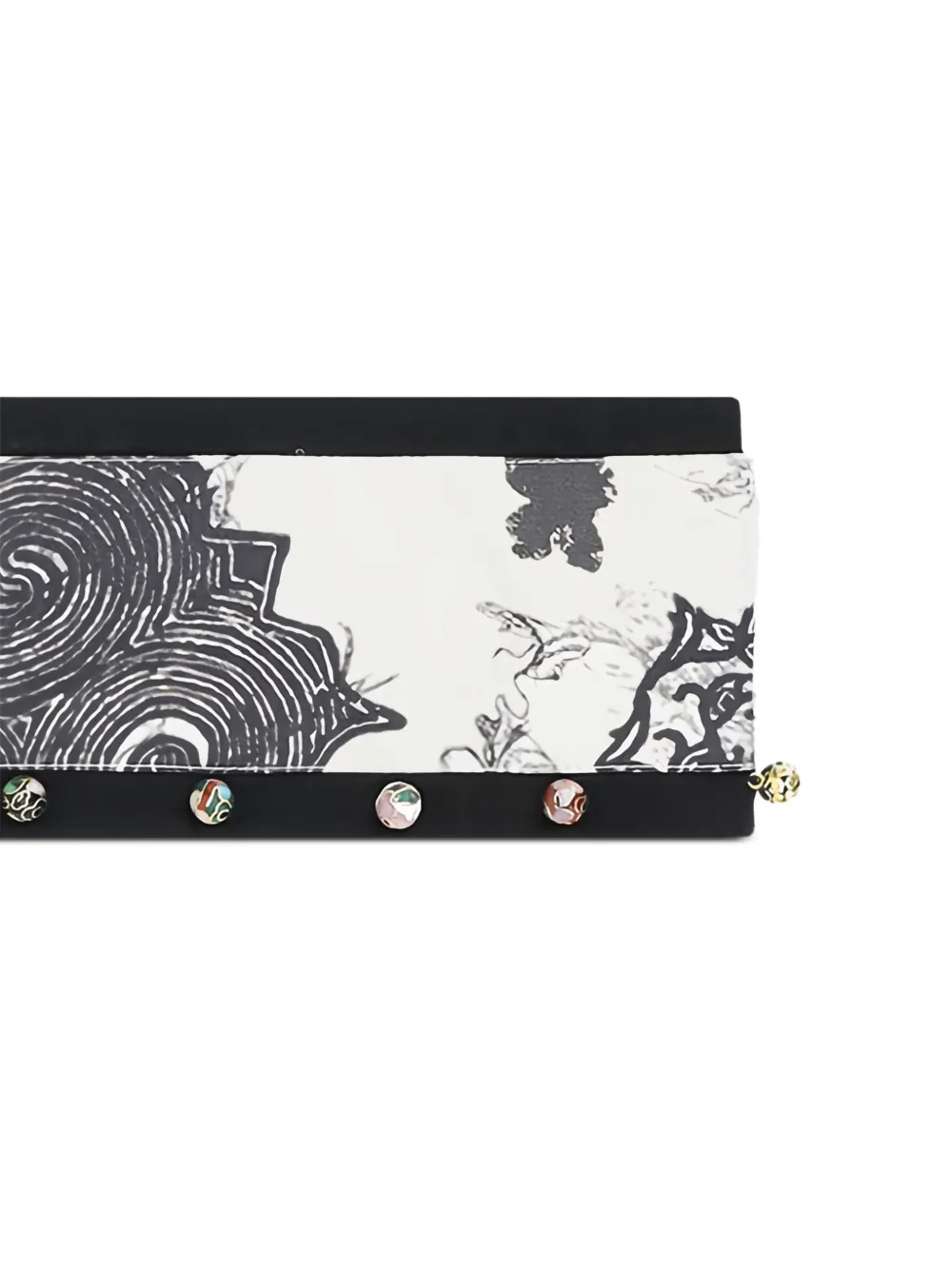 HUI MILANO floral-print belt - Zwart