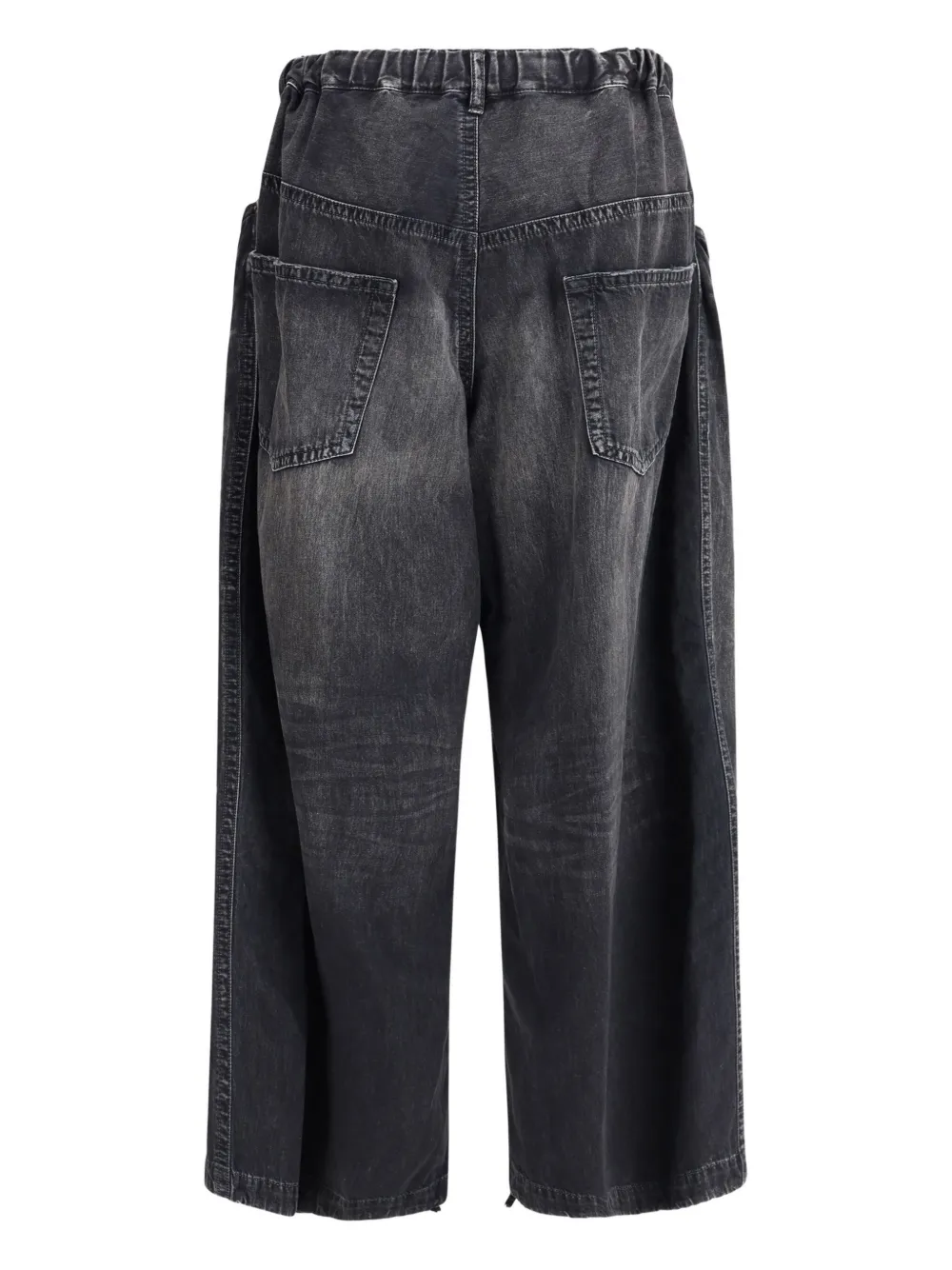 Maison MIHARA YASUHIRO drawstring-waist patch-pocket jeans - Zwart