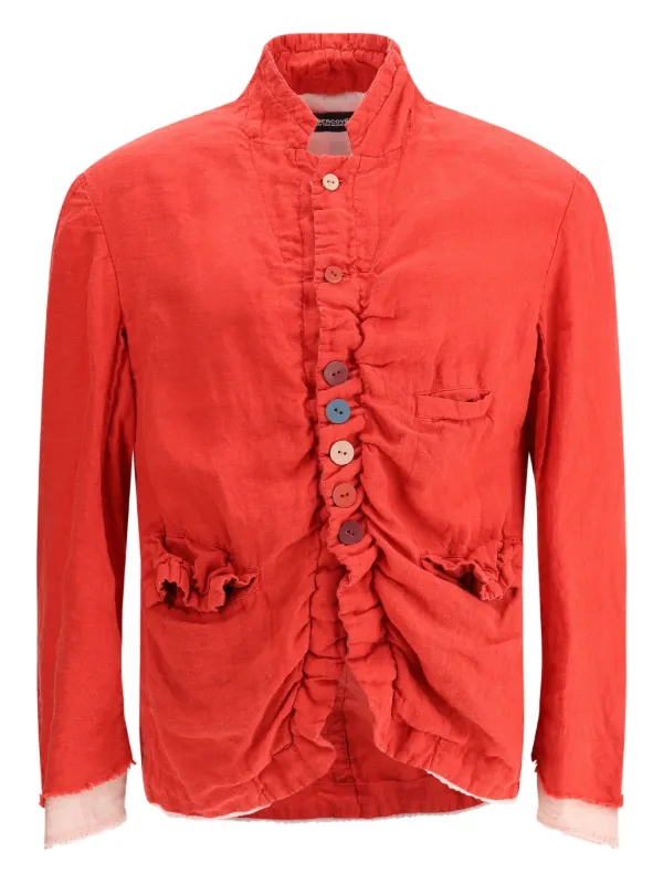 Undercover リネンジャケット | レッド | FARFETCH JP