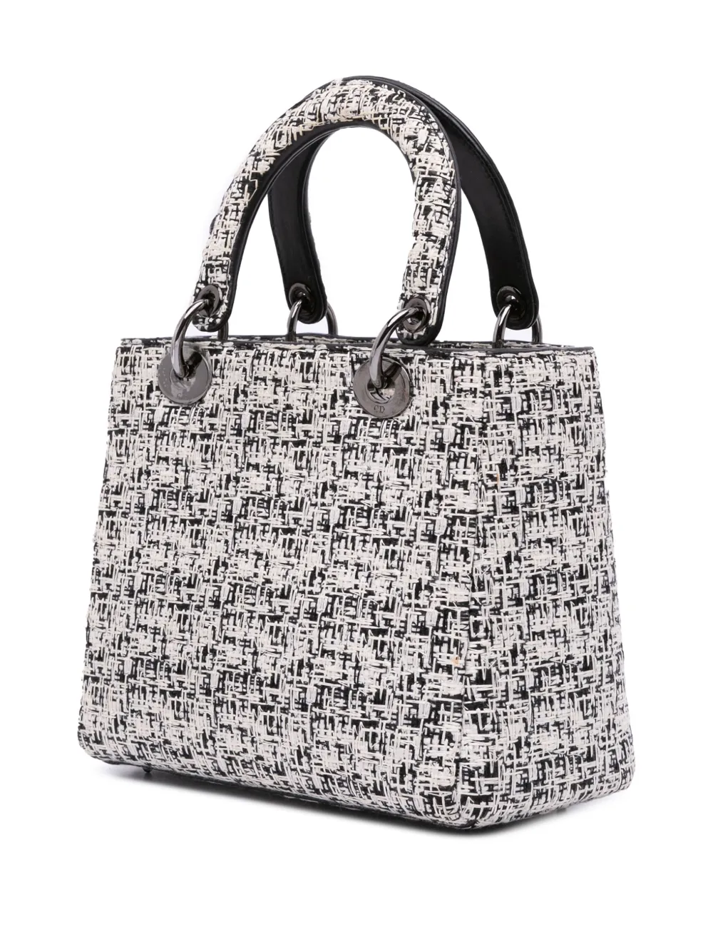 Pre-owned Dior 2013 Medium Tweed Lady Satchel