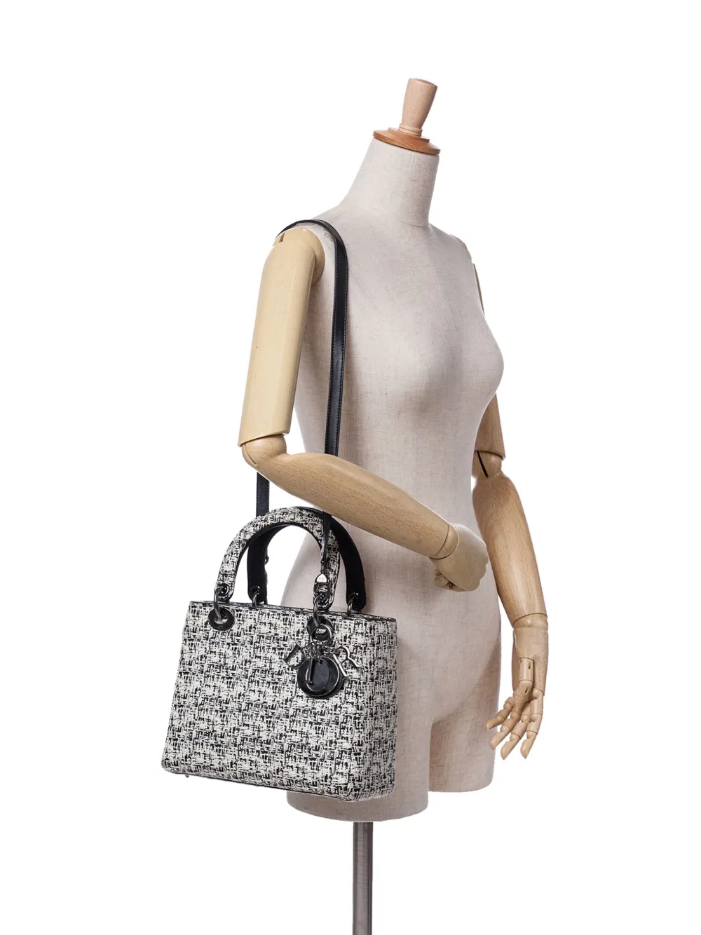 Christian Dior Pre-Owned 2013 Medium Tweed Lady Dior satchel | Pre-Owned | Image 2