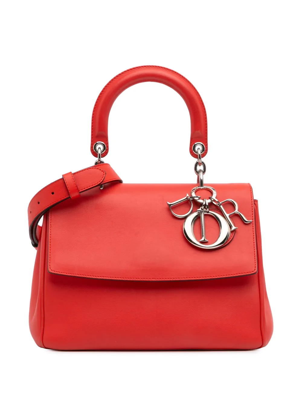 Christian Dior Pre-Owned 2014 スモール レザー ビー ディオール フラップ サッチェルバッグ - レッド Christian Dior Pre-Owned 2014 スモール レザー ビー ディオール フラップ サッチェルバッグ - レッド