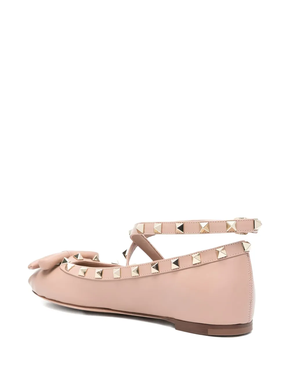 Valentino Silk Rockstud Ballet Flats
