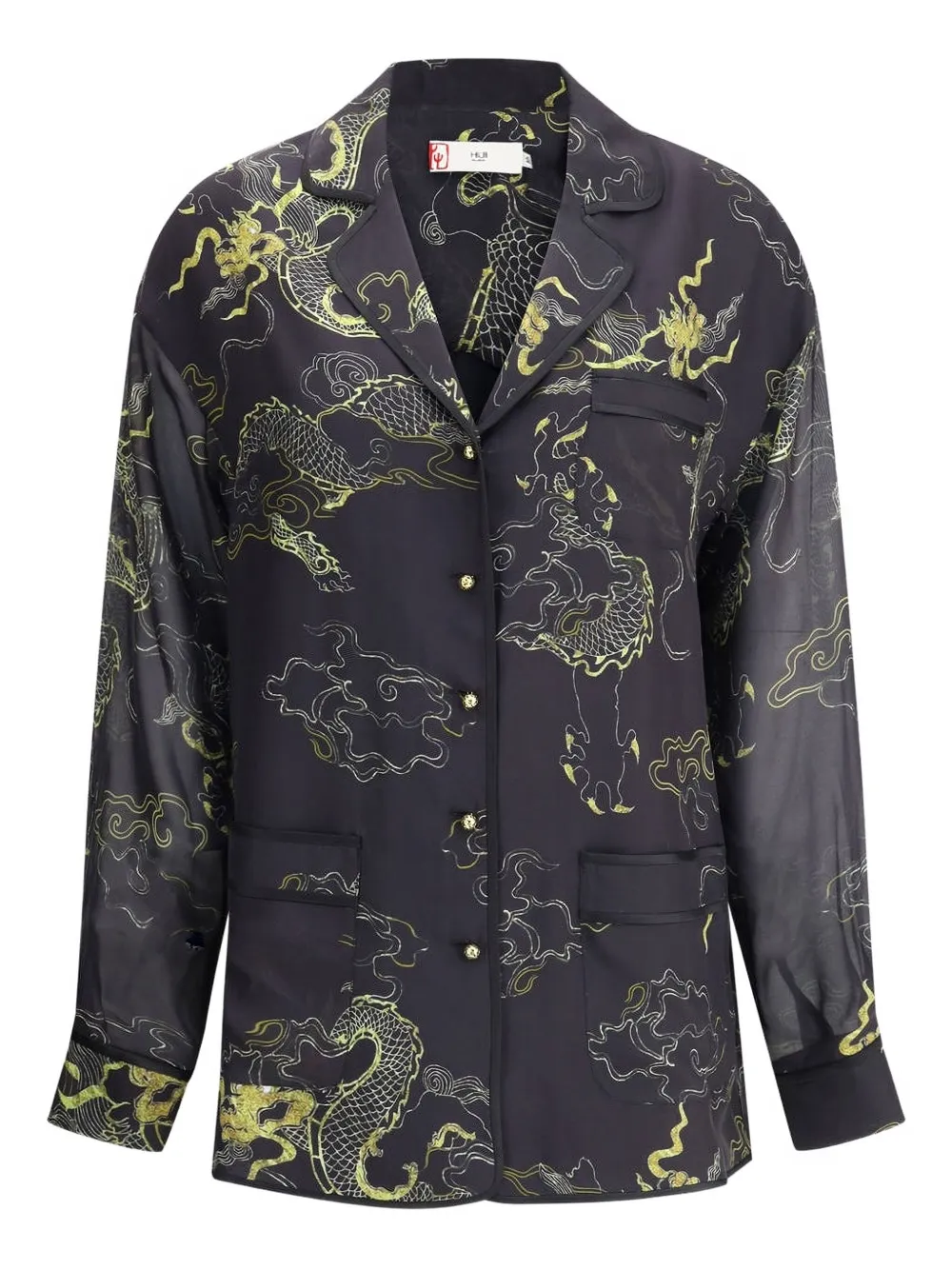 HUI MILANO Guava silk shirt | Black | Image 1
