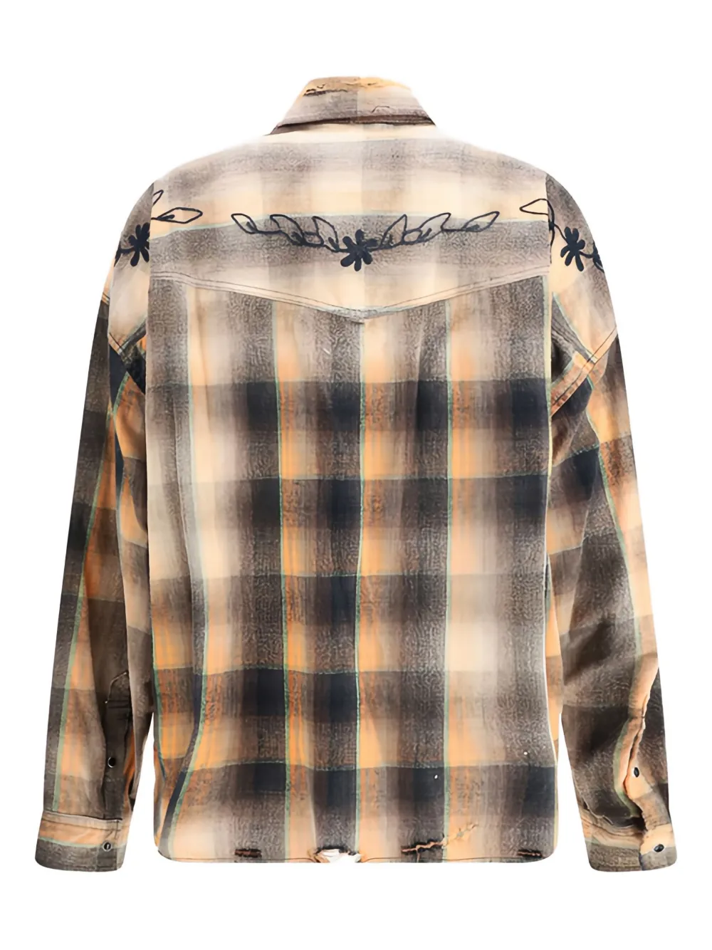 Maison MIHARA YASUHIRO Geruit katoenen blouse Bruin