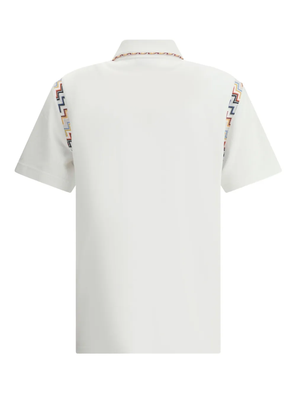 Missoni zigzag-trim polo shirt - Wit