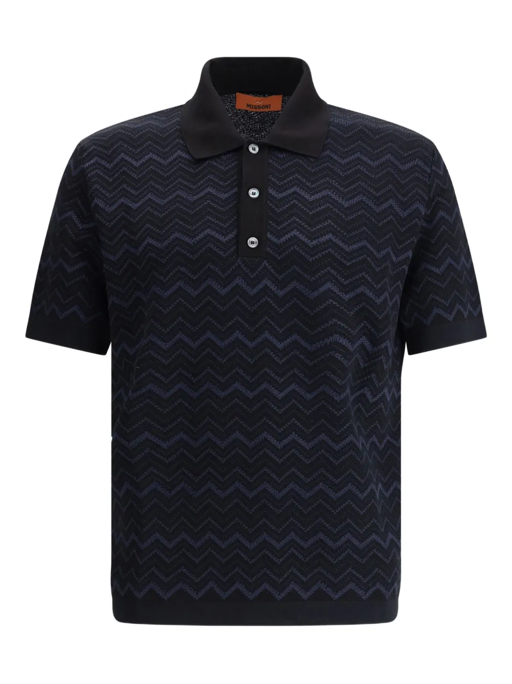 Missoni Poloshirt met zigzag-print Zwart