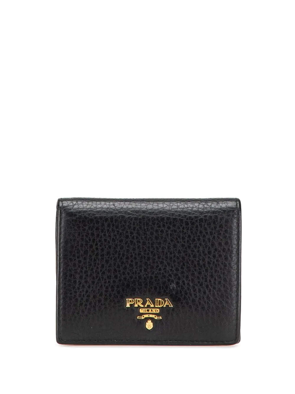 Pre-owned Prada 2000-2024 Vitello Grain Bifold Wallet Small Wallets