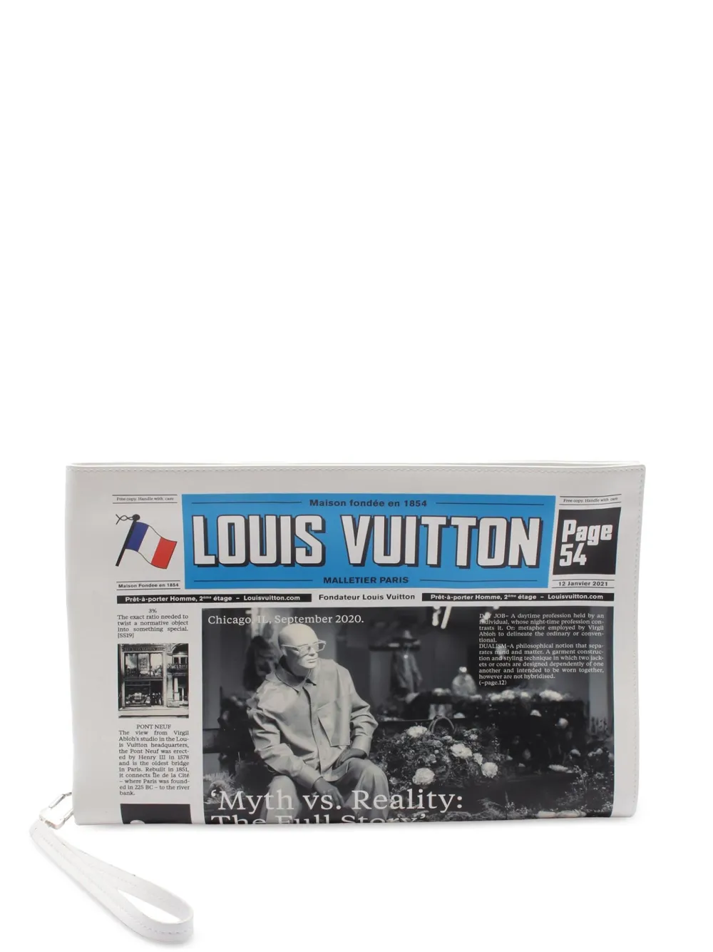 Louis Vuitton Pre-Owned 2021 レザー エブリデイ LV ニュースペーパー ポーチ クラッチバッグ - Louis Vuitton Pre-Owned 2021 レザー エブリデイ LV ニュースペーパー ポーチ クラッチバッグ -