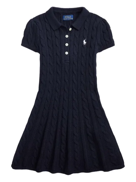 POLO RALPH LAUREN KIDS cable-knit polo dress