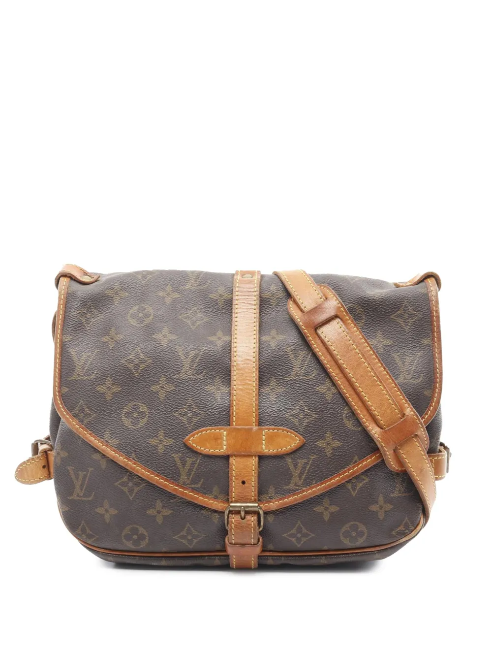 Pre-owned Louis Vuitton 1992 Monogram Saumur 30 Crossbody Bag